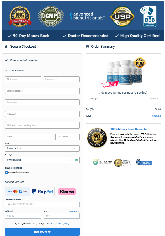 Advanced Amino Formula-Secure-Checkout