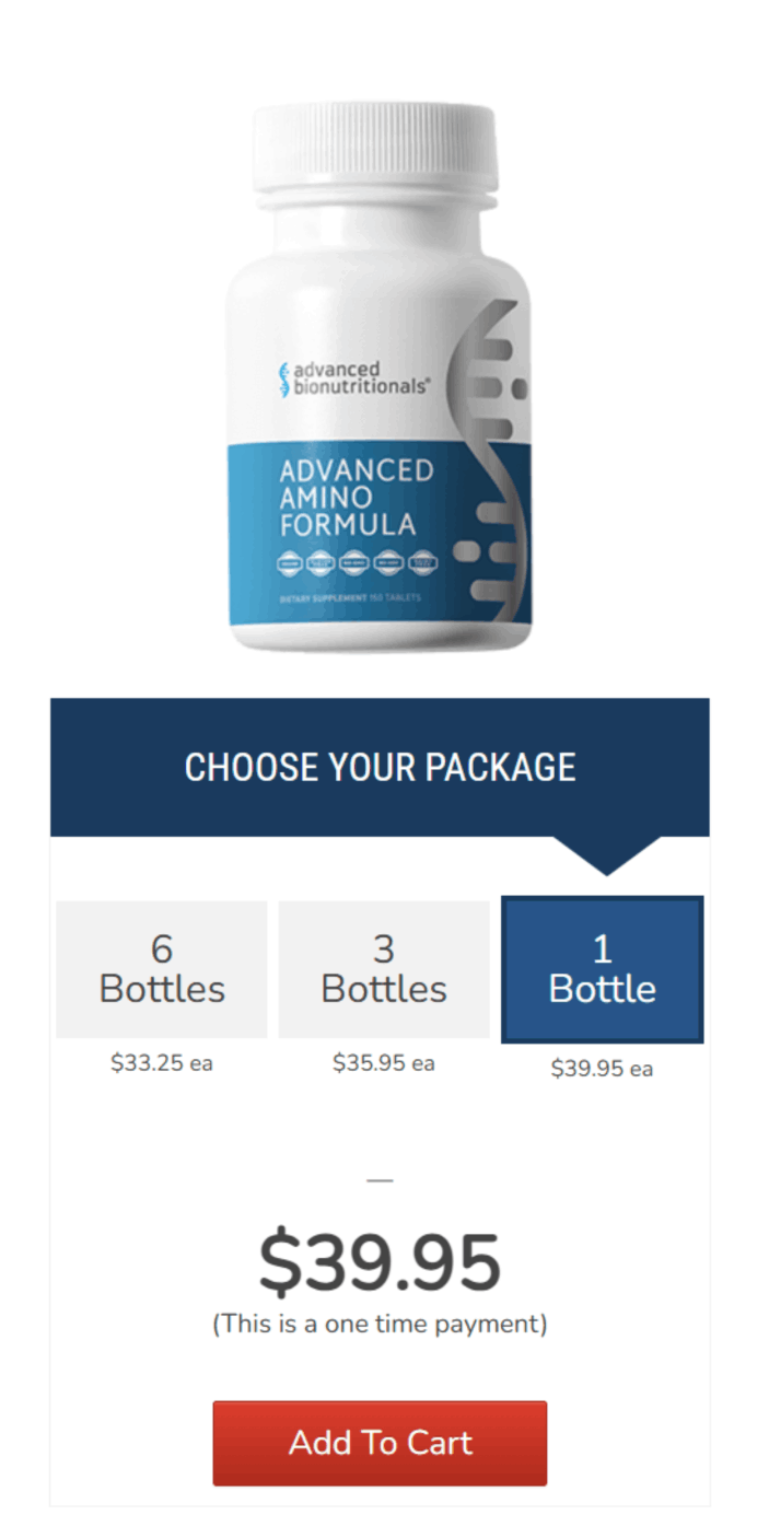 Advanced Amino Formula 1 bottel
