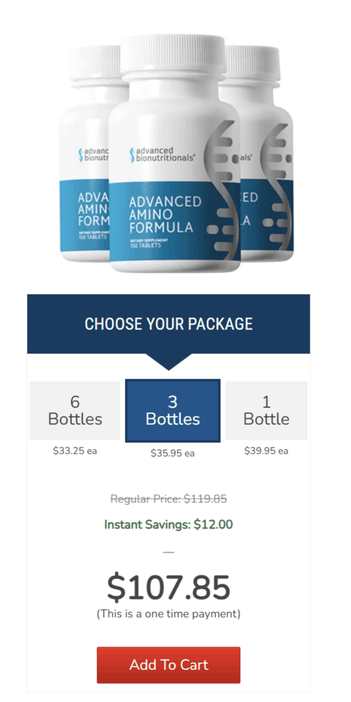 Advanced Amino Formula 6  bottel