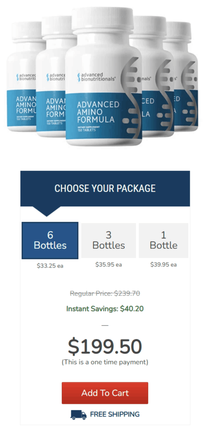Advanced Amino Formula 3 bottle